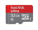【中古】【輸入品・未使用】SanDisk Ultra 32GB microSDHC UHS-I Card with Adapter%カンマ% Grey/Red%...
