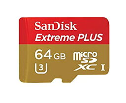 【中古】【輸入品・未使用】SanDisk Extreme PLUS 64GB microSDXC UHS-I/U3 Card with Adapter (SDSQXSG-064G-GN6MA) [Newest Version] [並行輸入品]