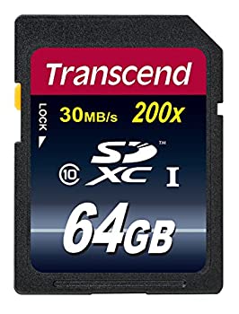 【中古】【輸入品・未使用】Transcend 64GB SDXC Class 10 Flash Memory Card Up to 30MB/s (TS64GSDXC10) [並行輸入品]