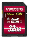【中古】【輸入品・未使用】Transcend 32GB SDHC Class 10 UHS-1 Flash Memory Card Up to 90MB/s (...