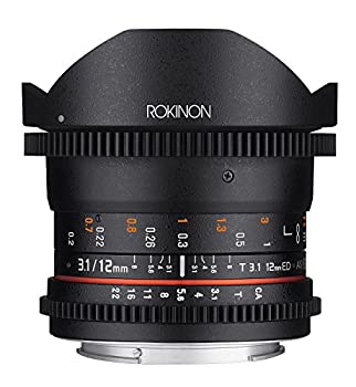 【中古】【輸入品・未使用】Rokinon Cine DS 12mm T3.1 Ultra Wide Cine Fisheye Lens for Canon EOS EF?DSLR Cameras - Full Frame Compatible [並行輸入品]