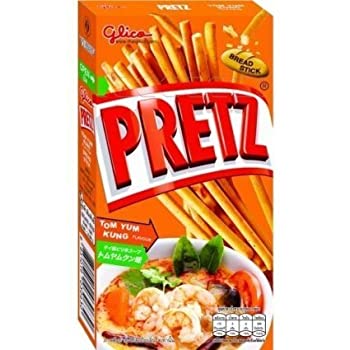 yÁzyAiEgpzGlico Pretz Bread Stick Tom Yum Kung Flavour 36 G. (net :Pack of 5) by Glico Pretz [sAi]