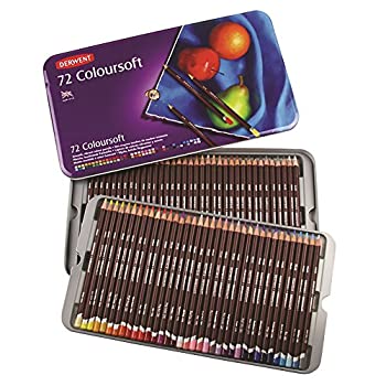 【中古】【輸入品 未使用】Derwent Coloursoft Colouring Pencils Tin (Set of 72) 並行輸入品