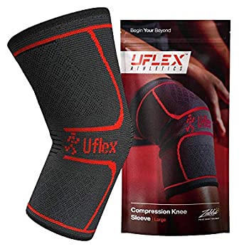 【中古】【輸入品・未使用】UFlex Athletics Knee Compression Sleeve Support for Running%カンマ% Jo..