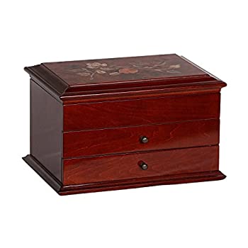 【中古】【輸入品・未使用】Mele &amp; Co. Brayden木製ジュエリーボックス 寄木細工の花モチーフ (ウォールナット仕上げ)