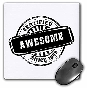 【中古】【輸入品・未使用】3drose Certified Awesome Since 1949 - Funny Birthday Personal Birth Year Black Stamp - Fun Humor Humorous - Mouse Pad [並行輸入品]