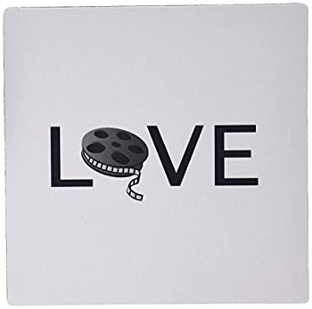 楽天スカイマーケットプラス【中古】【輸入品・未使用】3dRose Love with Movie Reel for O Filming Buff Film Making Passion Black Text Mouse Pad （mp_180480_1） [並行輸入品]