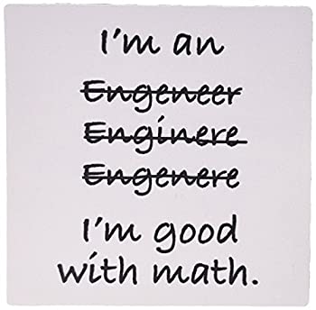 【中古】【輸入品・未使用】3dRose LLC 8 X 8 X 0.25 Inches Mouse Pad I'm An Engineer Engineer Engineer I'm Good with Math%カンマ% Engineer (mp_171882_1) [並行輸入品]