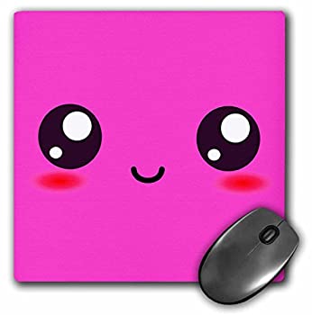 楽天スカイマーケットプラス【中古】【輸入品・未使用】3dRose LLC 8 x 8 x 0.25 Inches Mouse Pad％カンマ％ Hot Pink Cute Smiley Square - Adorable and Kawaii Cartoony Smiling Face - Girly Sweet Hap