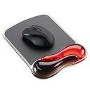 【中古】【輸入品 未使用】Kensington Duo Gel Mouse Pad with Wrist Rest - Red (K62402AM) 並行輸入品