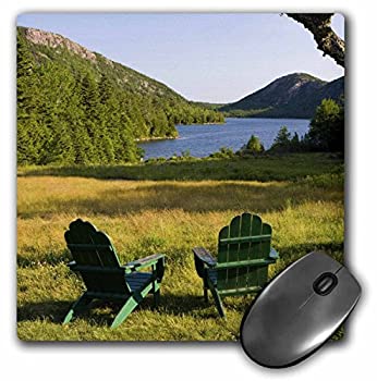 【中古】【輸入品・未使用】3dRose LLC 8 x 8 x 0.25 Inches Adirondack Chairs Mt Desert Island Maine Jerry and Marcy Monkman Mouse Pad (mp_90666_1) [並行輸入品]