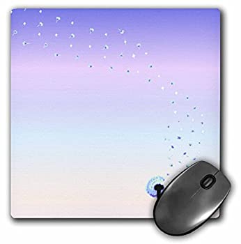 【中古】【輸入品・未使用】3dRose LLC 8 x 8 x 0.25 Inches Girly Dandelion Seed Head Flower with Flying Seeds in Lilac Purple Sunrise Mouse Pad (mp_56680_1) [並行