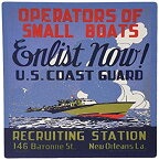 【中古】【輸入品・未使用】3dRose LLC 8 x 8 x 0.25 Inches Mouse Pad%カンマ% Us Coast Guard Operators of Small Boats Enlist Now Recruiting Poster (mp_171435_1) [並行