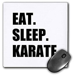 【中古】【輸入品・未使用】3dRose Eat Sleep Karate Martial Art Enthusiast Gift Black Text Typography Mouse Pad (mp_180415_1) [並行輸入品]