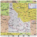 yÁzyAiEgpz3dRose Print of Idaho Cities and State Map Mouse Pad (mp_184587_1) [sAi]