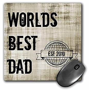 【中古】【輸入品・未使用】3dRose LLC 8 x 8 x 0.25 Inches Mouse Pad%カンマ% Worlds Best Dad Est 2..