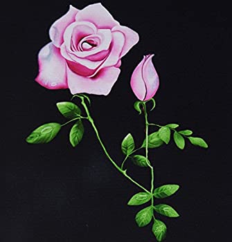 šۡ͢ʡ̤ѡ3dRose LLC Pretty Pink Rose with Rosebud Design and Green...