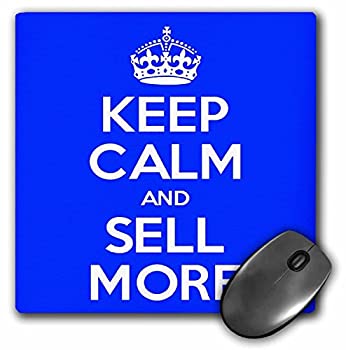 【中古】【輸入品 未使用】3dRose Keep Calm and Sell More Blue Mouse Pad (mp_194341_1) 並行輸入品