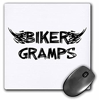 【中古】【輸入品・未使用】3dRose 8 x 8 x 0 25 Inches Biker Gramps Grunge Word Art with Black and White Flames Funny Old Motorbike Grandfather Motorcycle Mouse Pa