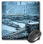 【中古】【輸入品・未使用】3dRose LLC 8 x 8 x 0.25 Inches Mouse Pad%カンマ% 1860S New York City Train on Elevated Railroad Yonkers Switch Station Cyan (mp_97709_1) [