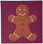 【中古】【輸入品・未使用】3dRose LLC 8 x 8 x 0.25 Inches Mouse Pad%カンマ% Deep Red Gingerbread Man Cookie (mp_42706_1) [並行輸入品]