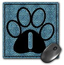 yÁzyAiEgpz3dRose LLC 8 X 8 X 0.25 Inches Letter I Blue Cheetah Print Cat Paw Mouse Pad (mp_25916_1) [sAi]