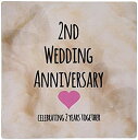 【中古】【輸入品・未使用】3dRose 8 x 8 x 0.25 Inches 2nd Wedding Anniversary Gift Cotton Cele...