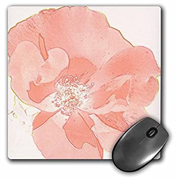 【中古】【輸入品・未使用】3dRose LLC 8 x 8 x 0.25 Inches Mouse Pad%カンマ% Peach Flower Art Desi..