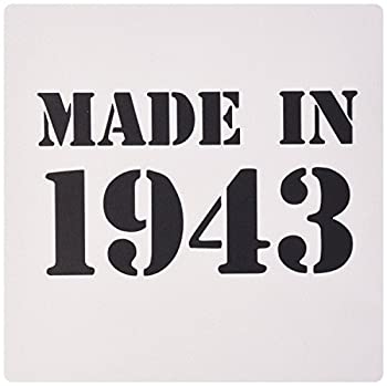【中古】【輸入品 未使用】3dRose LLC 8 x 8 x 0.25 Inches Mouse Pad カンマ Made in 1943 Funny Birthday Birth Year Text Fun Black Bday Stamp With Year You Were Born