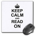 【中古】【輸入品・未使用】3dRose LLC 8 x 8 x 0.25 Inches Mouse Pad%カンマ% Keep Calm and Carry On Reading Hobby Job%カンマ% Reader Gifts%カンマ% Black Funny Humor (mp_157(2)