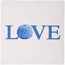 yÁzyAiEgpz3dRose LLC 8 x 8 x 0.25 Inches Mouse Pad%J}% Love Knitting - Blue Text With Ball of Yarn Wool - Knit Knitter Fan - (mp_180478_1) [s