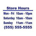 yÁzyAiEgpzWild Dingos LLC Business Hours Style 4 Size 10x13 Store Window Vinyl Decal Sticker Blue by Wild Dingos LLC [sAi]