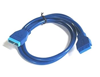 【中古】【輸入品・未使用】USB 3.0 Motherboard 20 Pin Male to 20 Pin Female Extension Cable by Mi..