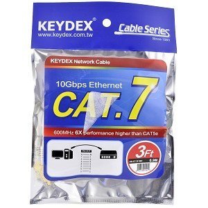 【中古】【輸入品・未使用】3' Category 7 (Cat7) Ethernet Patch Cable (White) - Retail Hanging Package by Keydex [並行輸入品]