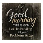 【中古】【輸入品・未使用】Good Morning This is God.Rustic Dark 10 x 10 Wood Pallet Design Wall Art Sign Plaque