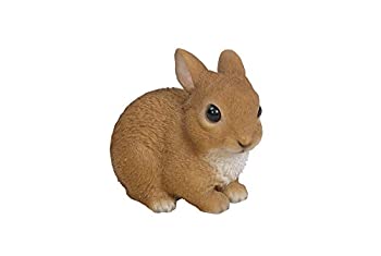 【中古】【輸入品・未使用】hi-lineギフトLtd。Sitting Shy Rabbit Garden Statue S ブラウン 87739-B