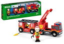 【中古】【輸入品・未使用】BRIO WORLD ライト&サウンド付ファイヤートラック 33811