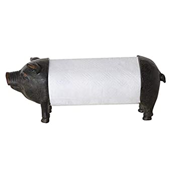 【中古】【輸入品・未使用】Creative Co-op Metal & Resin Pig Paper Towel Holder%カンマ% Black by Creative Co-op 【中古】【輸入品・未使用】Creative Co-op Metal & Resin Pig Paper Towel Holder%カンマ% Black by Creative Co-op