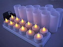 【中古】【輸入品・未使用】充電式LED Candle Tealightのセット12???炎LEDキャンドルライトちらつき???オレンジ、電池式/Poweredキ...