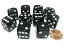 šۡ͢ʡ̤ѡSet of 10 Six Sided Round Corner Opaque 16mm D6 Dice - Black with White Pip by Koplow Games [¹͢]