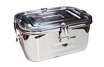 楽天スカイマーケットプラス【中古】【輸入品・未使用】Stainless Steel 101oz（3L）Rectangular Seal Kimchi Food Leakproof Airtight Storage Container Saver by Namyoung