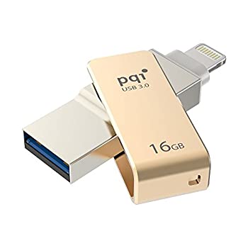 【中古】【輸入品・未使用】iConnect Mini [Apple MFi] 16 GB Mobile Flash Drive w/ Lightning Connector for iPhones iPads iPod Mac & PC USB 3.0 (Gold) [並行輸入品]