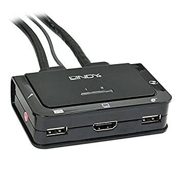 【中古】【輸入品・未使用】Lindy Compact 2 Port HDMI%カンマ% USB 2.0 and Audio KVM Switch - 42340 [並行輸入品]