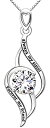 【中古】【輸入品・未使用】ALOV Jewelry スターリングシルバー Always My Sister Forever My Friend Love キュービックジルコニア ペンダントネックレス