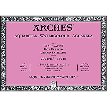【中古】【輸入品・未使用】アルシュ 水彩紙 ブロック 300g極細36X51 20枚