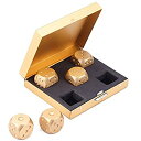 【中古】【輸入品・未使用】Agile-Shop 5 in 1 Precision Aluminum Alloy Solid Metal Dices Poker Party Game Toy Portable Dice Man Boyfriend Gift -