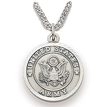 【中古】【輸入品・未使用】TrueFaithJewelry スターリングシルバー アメリカ陸軍メダル 聖ミカエルバック 3/4インチ 【中古】【輸入品・未使用】TrueFaithJewelry スターリングシルバー アメリカ陸軍メダル 聖ミカエルバック 3/4インチ