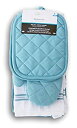 【中古】【輸入品・未使用】Blue Topaz Kitchen Towel Set 5 Piece- Pot Holders%カンマ% Oven Mitt%カンマ% and Terry Kitchen Towels