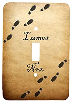 Single Toggleメタルライトスイッチカバーwith Lumos Noxフットプリントデザイン