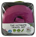 【中古】【輸入品・未使用】(Blue%カンマ% red%カンマ% pink) - The Ultimate Travel Set 3 In One Memory Foam Pillow Throw And Socks